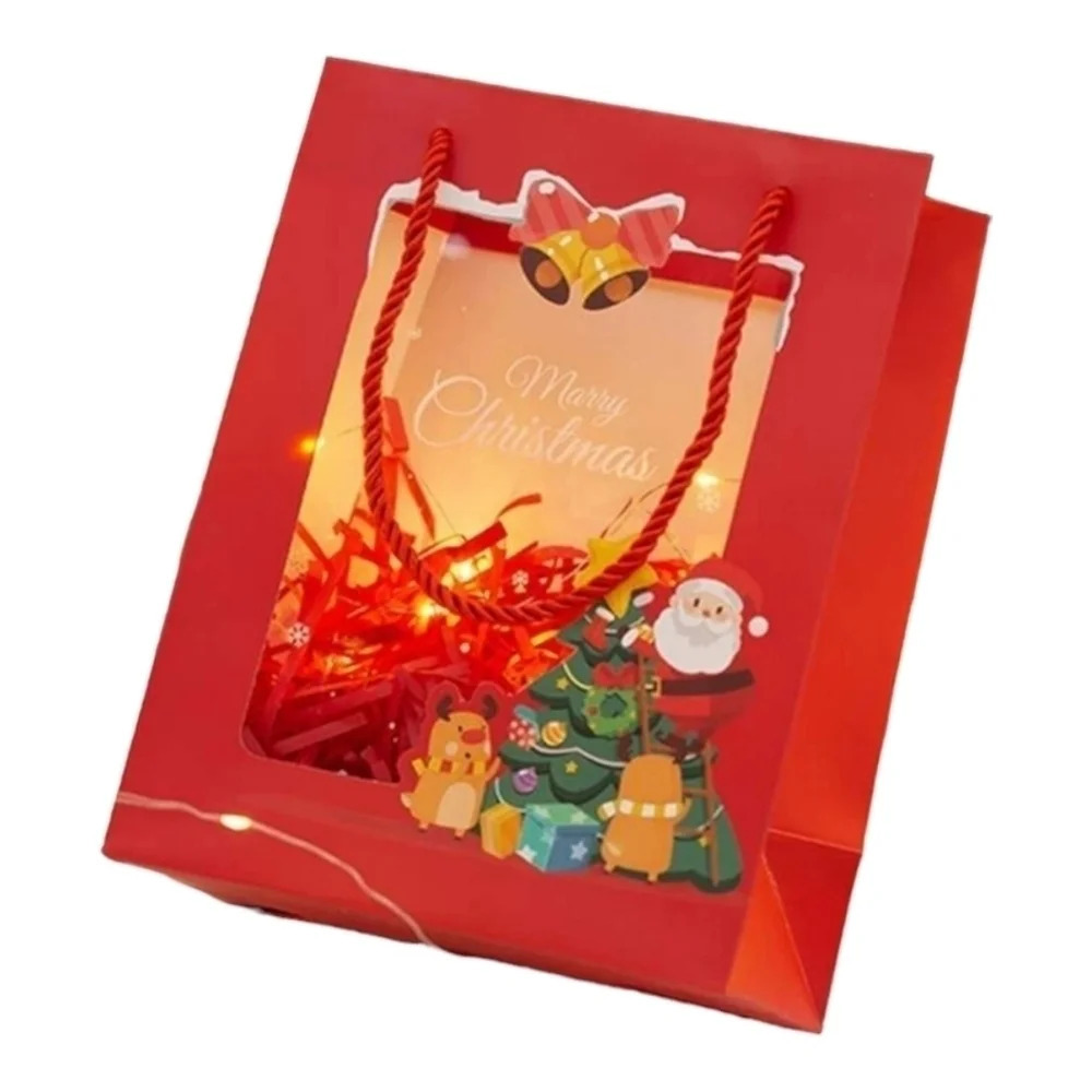 -Set of 3 christmas gift bags multicolor